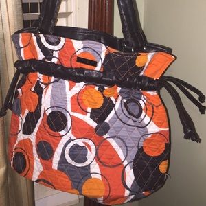Kate Spade Quilted Fabric Hobo Fall colors purse